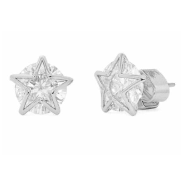 KATE SPADE • Silver Something Sparkly Star Earrings - Picture 1 of 4